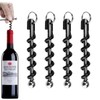 FINELYCR Pack of 4 Corkscrew Keyrings, Mini Key Chain, Wine