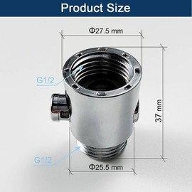 Shower Head Flow Control Valve, Shower Head Shut-Off Valve for Hand Showers, Water Stopper Shower Valve, Water Stop Shower Head Shut-Off Valve, with Rubber Seal, for Water Saving (Pack of 2)