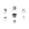 CURVER Softex 4x 3L Storage Baskets, 100 percent Recycled Material,