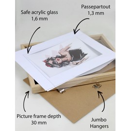 IDEAL TREND Brasil HR-15 Wooden Picture Frame Picture Photo Frame Wall Decoration Collage Poster Colour: Nut Format: 30 x 40 cm