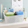 Sosody White Plastic Woven Storage Baskets, 6 Packs