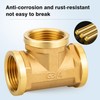 Brass 90° T-Fitting, Three G1/2 Inch Female Threads (19.5 mm