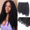 Extensiones de cabello humano rizado birmano con ondas al agua,
