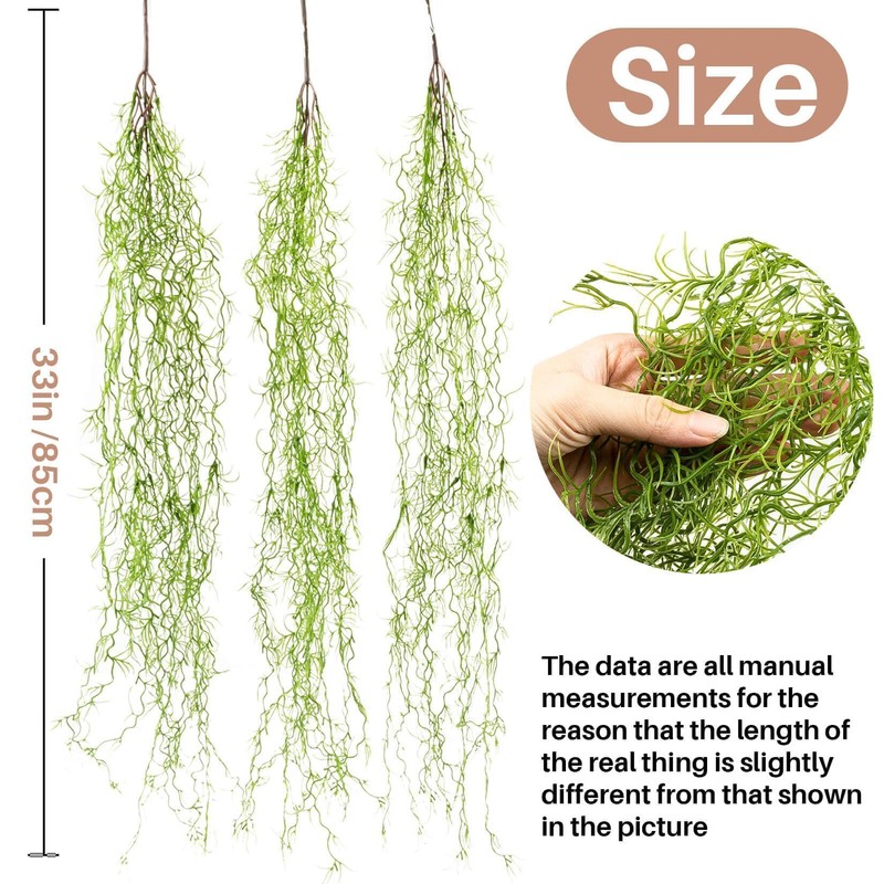 MAQIHAN Fake Spanish Moss - Artificial Moss for Plants Indoor