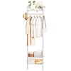 YMYNY Coat Rack Wall Mounted, 70.87H Clothes Garment Rack, Freestanding