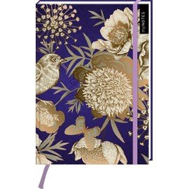 myNOTES Notizbuch A5: Fleurs: Notebook medium, gepunktet, paginiert | Für Romantiker:innen: Ideal als Bullet Journal oder Tagebuch