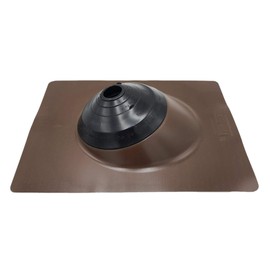 EAGLE 1 - Shingle Roof Pipe Flashing, Metal & Plastic Base, Copper Base, Shingle Roof Flashing (Multiple Colors and Sizes) Free Roofing Nails and Gloves Included (3N4, Metalbase Brown)