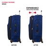 SwissGear Sion Softside Expandable Luggage, Blue, Checked-Large 29-Inch