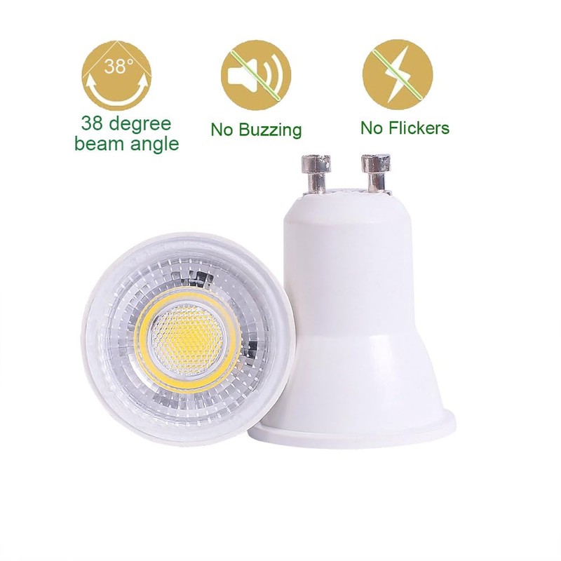 CIKAMIO 6-Packs mr11 Mini gu10 120V Non-dimmable 3w COB led