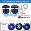 DMWD 1pc 19mm Interior Lights Switch Latching Push Button Switch