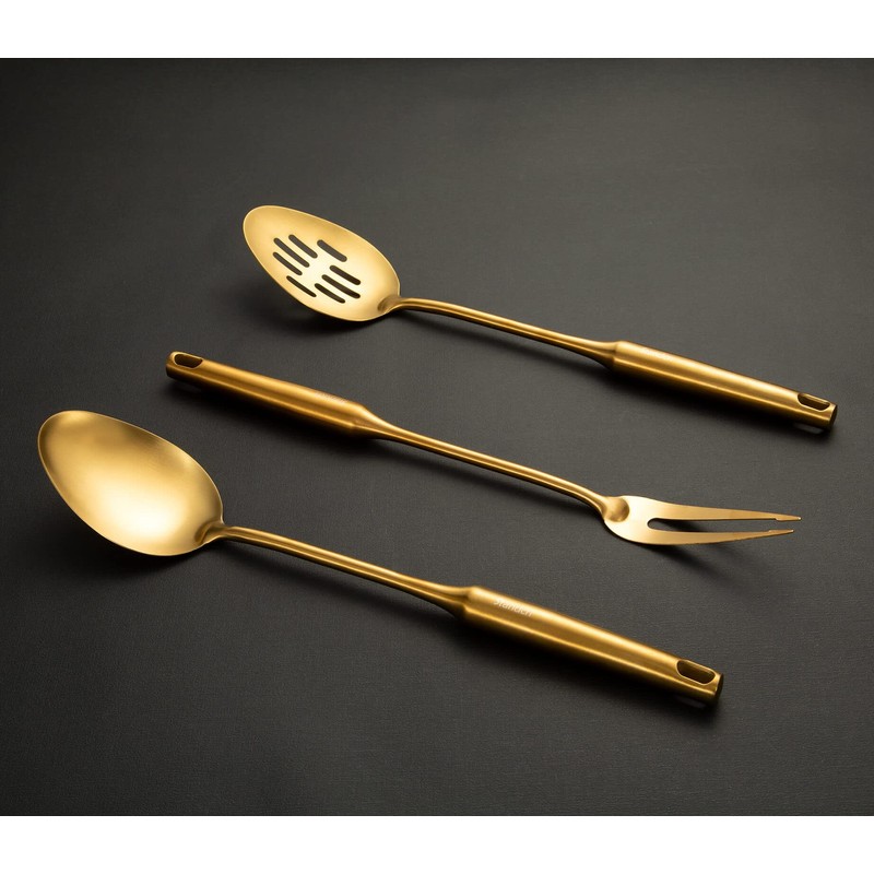 Gold Kitchen Utensils Set, Standcn 9 PCS 304 Stainless Steel