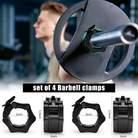 Pacify 4 Pack 2 Inch Olympic Barbell Clamps Quick Release Barbell Clips Collars for Gym Weightlifting Workout Training