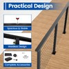 Muzata 6'6" Aluminum Black Cable Railing Handrail Rectangular Handrail for