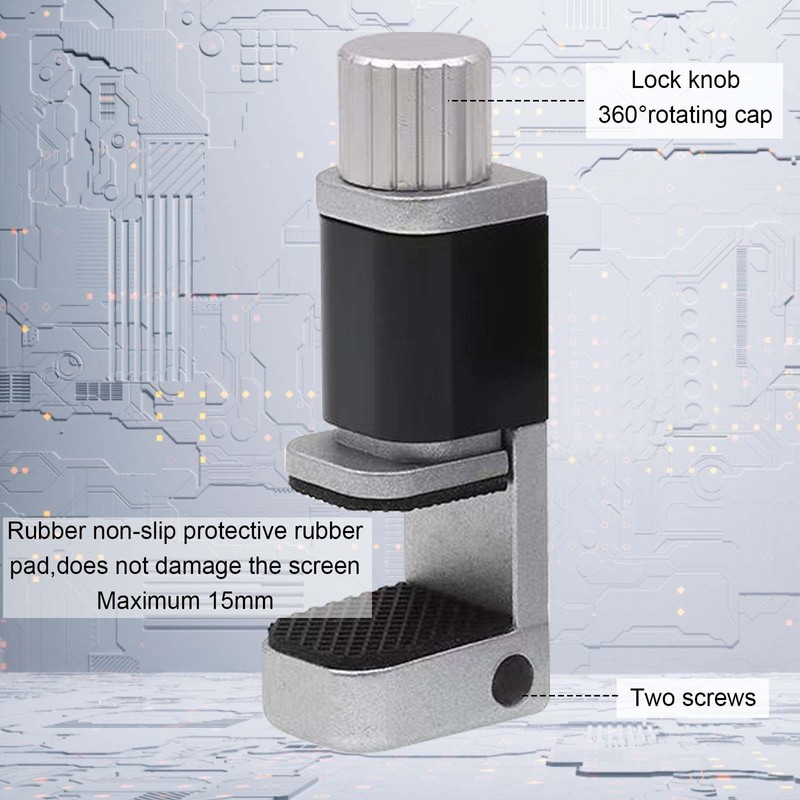 Pack of 6 Adjustable Metal Clamp Attachment: LCD Display Clamp