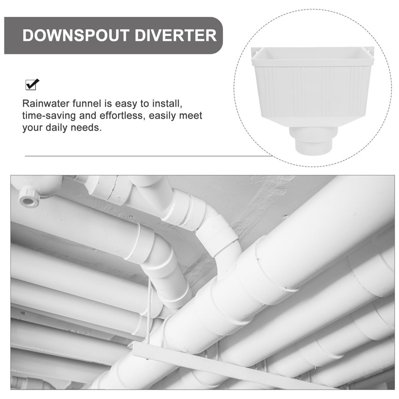 DOITOOL Gutter Downspout Diverter Rainwater Collection System Adapter for Roof
