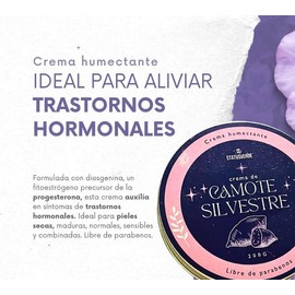 Crema Corporal de Camote Silvestre | Alivio para Menopausia y Síndrome premenstrual | Cuidado Hormonal de forma natural| 200g | alivia colicos, bochornos, sudoracion | fitoestrogeno | diogesnina
