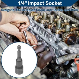 Hihaha Impact Socket Hardware Tool for Car Motorcycle Dirtbike Repair Durable CR-V 65mm 1 Pcs Titanium Tone 6 Point 13mm