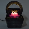 3V USB Plastic Flower Water Fountain LED Tabletop Fountain with