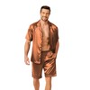 Ekouaer Couples Pajamas Silk Pjs Matching Set Satin Short Sleeve