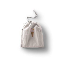 Le Jardin du Lin Printed Cotton Bags with Drawstring, Shopping Bag, Cloth Bag, Vegetable Bag, Reusable, Eco-Friendly, Multi-Purpose, Foldable, Size: 20 x 30 cm