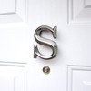 Monogram Letter S Door Knocker - Nickel