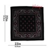 Motique Accessories Two Tone Paisley Bandana Black