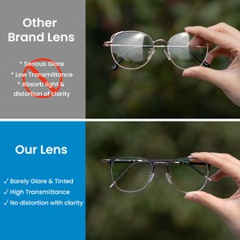 GUDVUE Blue Light Glasses, Computer/Gaming/TV/Phones Glasses for Women/men, Anti Glare/UV400/Eye Strain, Rose Gold Pro