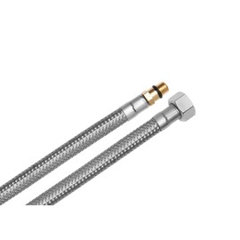 SFX® Reinforced Hose DN8 - 3/8 Inch x M10 x 1 Male Thread Short 10 Bar 90 °C Sanitary Stainless Steel Flexible Hose Drinking Water, SFX-53-004