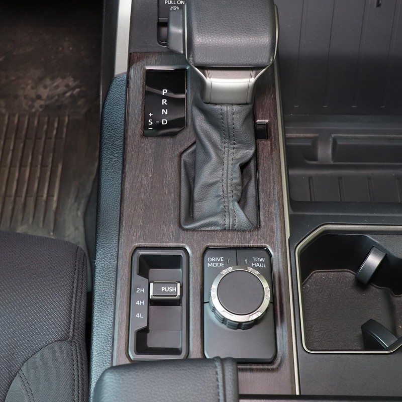 Center Console Gear Shift Panel Cover Trim Oak Wood Style
