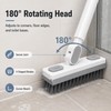180° Rotating Gap Cleaning Tool with V-Shaped Bristles and Squeegee