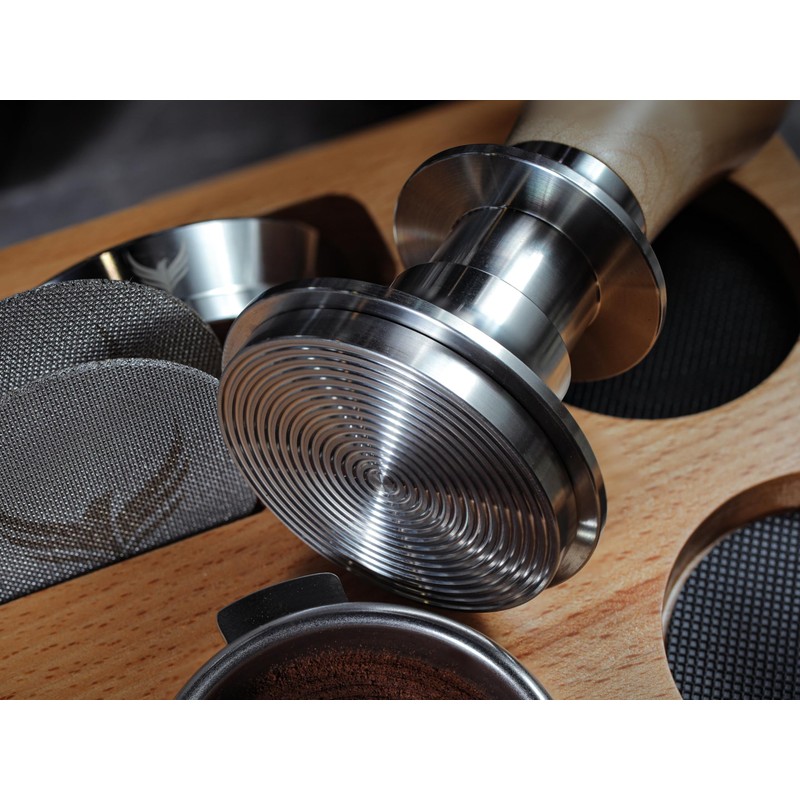 58.5mm Tamper Fits 58mm Portafilters Calibrated Auto-Leveling and Double Spring