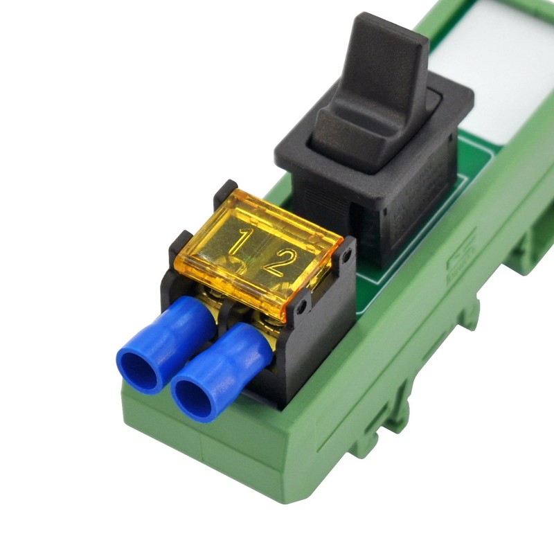DIN Rail Mount Paddle Rocker Switch Module, 10Amp 250VAC /