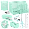 auroray Green Desk Organizers and Accessories, Teal Office Supplies Set