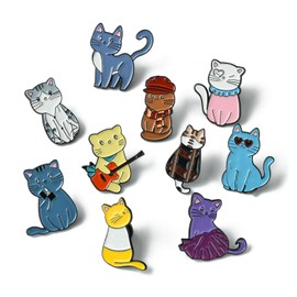 UR URLIFEHALL Enamel Lapel Brooch Pin Set Acrylic Plastic Pin Badge for Clothing Backpacks Jewellery Crafts Decor, Metal