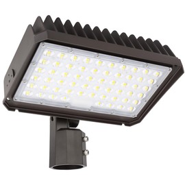 kadision 150W LED Flood Light with Dusk-to-Dawn Photocell, 150W-100W-75W Adjustable 130lm/W 5000K Daylight 100-277V IP65 Waterproof, Slip Fitter Mount LED Parking Lot Light, ETL Listed