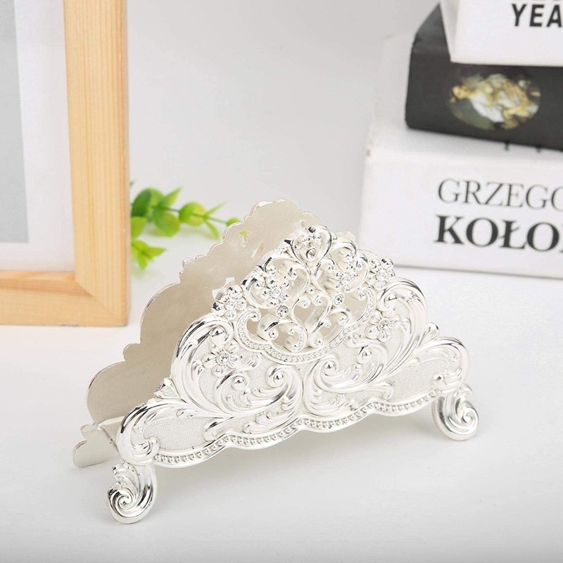 Agatige Silver Napkin Holder, Stainless Steel Craft Table Tissue Small
