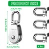 4 Pack M15 304 Stainless Steel Pulley Lifting Single Pulley