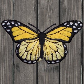 Paddys Patches Yellow Butterfly Embroidered Patch — Iron On