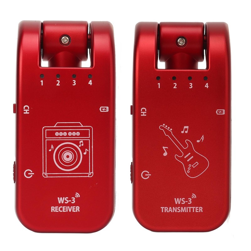 Wireless Guitar Transmitter Receiver Audio Transmission Upgraded USB Rechargeable Battery