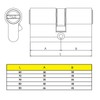Yale YL65050HN 50 x 50mm Security Cylinder YL6 Long Lever