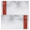 6525 25 Christmas Stars in Red Banner Envelopes DIN Long