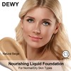 FV Waterproof Liquid Foundation,Hydrating Dewy Finish Long Lasting Lightweight Medium