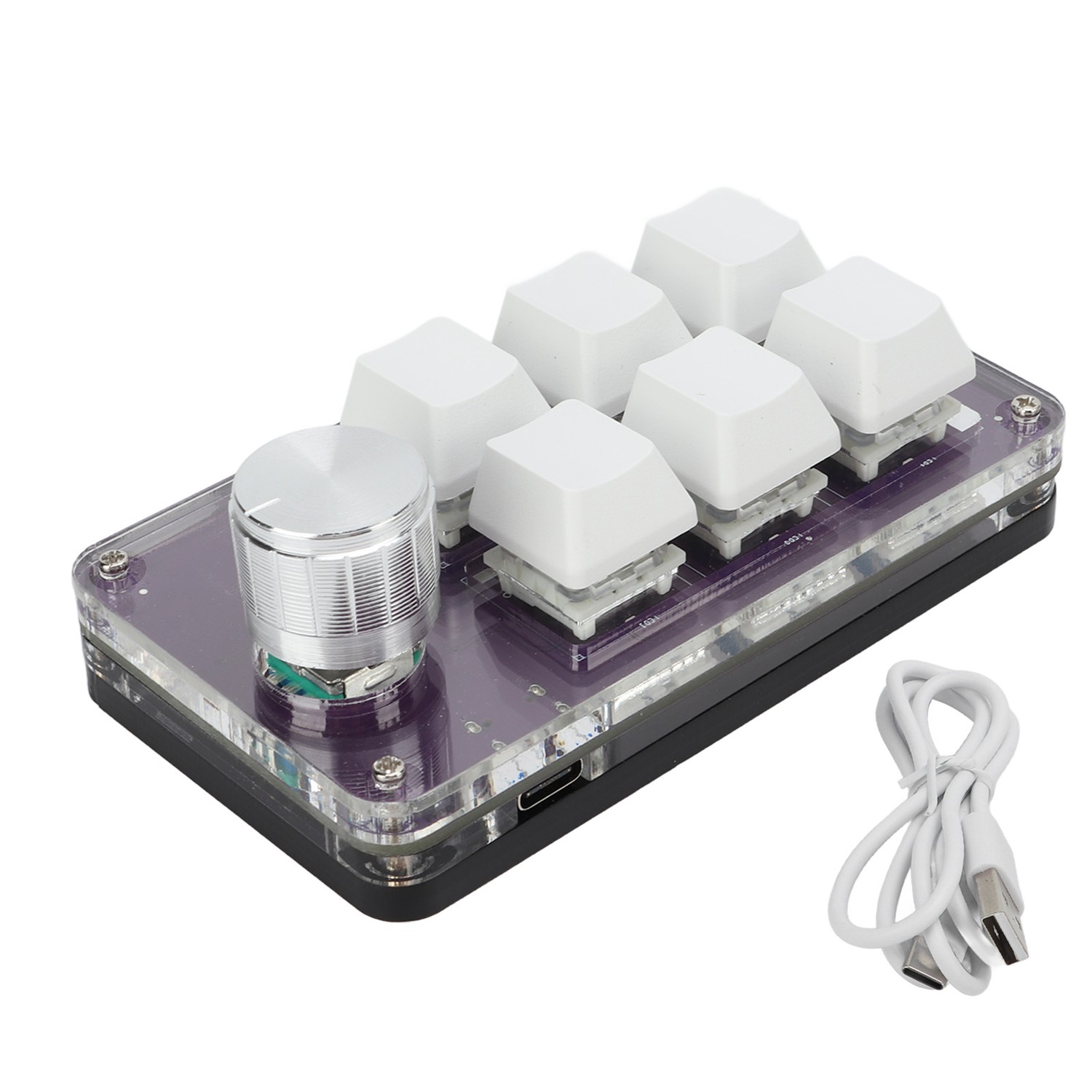 Shortcut One Handed Mechanical Keyboard Multifunction Mini 6 Key Gaming ...