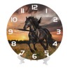 Tangopi Black Horse Wall Clock 10 Inch Silent Non Ticking