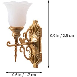 Wensmy 5PCS Dollhouse LED Wall Sconces 1: 87 Scale Wall Lamp Simulation Miniature Furnitures Mini Dollhouse Miniature Decoration for DIY Dollhouse Living Room