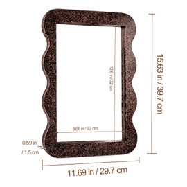 Wooden Mirror 16 X 12inch Copper-Gold Wood Rustic Wall Frame Mirror