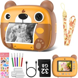 Kids Instant Camera for 3-12 Years Old Kids Toddlers Childrens Boys Girls Birthday Gifts 2.4 Inch Screen 12MP / 1080P HD Video Camera Baby Instant Print Digital Camera