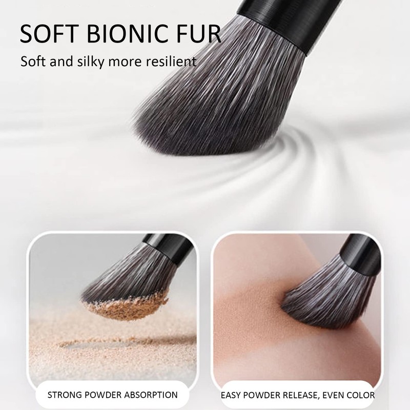 6 Pcs Makeup Brush Set Flat Eyebrow Brush Angled Eyeliner