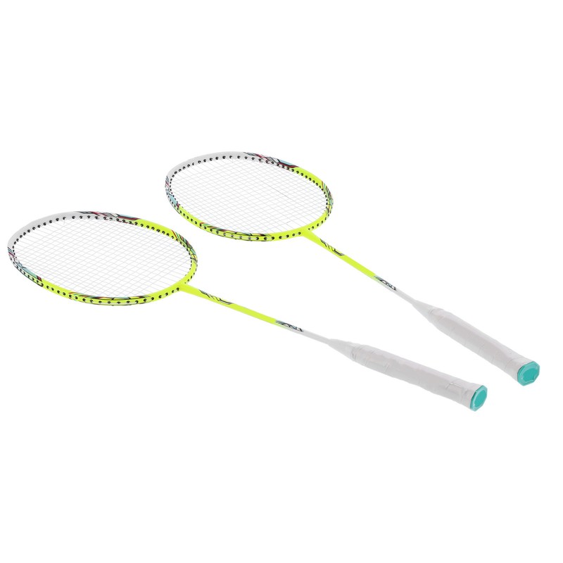 2 Player Badminton Racquets Set Lightweight Carbon Composite Double Rackets