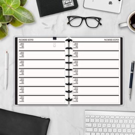 Classic size Password Keepers Refill for Disc Notebooks, 9 Disc, 7" x 9.25", Compatible with Disc-Bound Planners such as the Happy Planner, 30 Double-Sided sheets